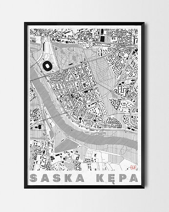 Plakat Saska Kępa - CityArtPosters, CityArtPosters