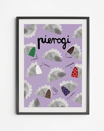 Plakat Pierogi Fioletowe, LOVE POLAND DESIGN