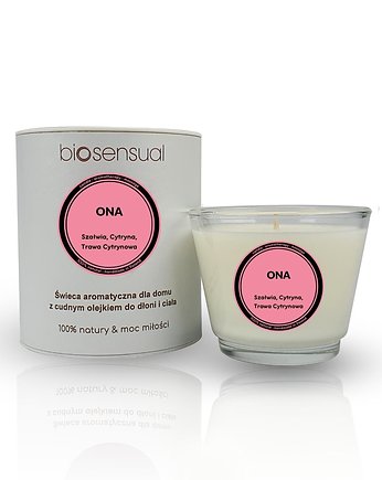 Świeca do masażu i aromaterapii ONA 80g, Biosensual