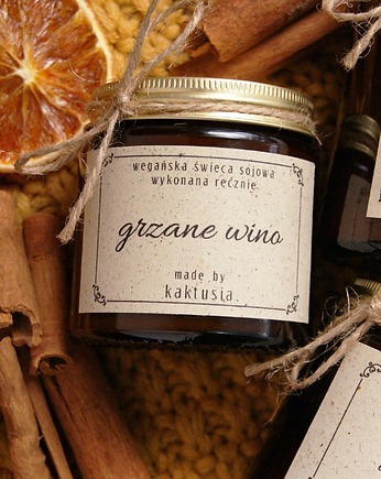 GRZANE WINO - świeca sojowa 120ml, kaktusia