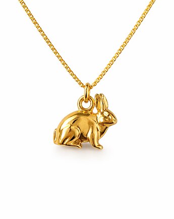KRÓLICZEK - naszyjnik srebro złocone 24K, ISSI Jewelry