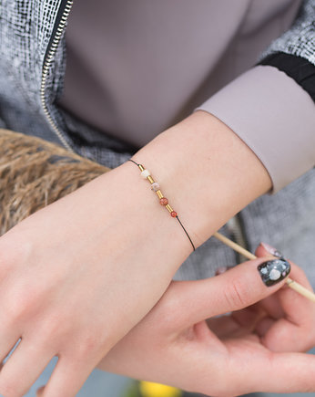 Bransoletka Zodiac Rak Karneol Jaspis Opal Koral, w hand works