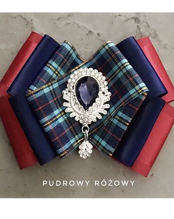 Świąteczna Brosza z kryształkiem NEW Mikołajki, Pudrowy Różowy