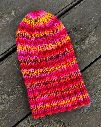 Energetyczna / czapka z jedwabiem, agat handmade