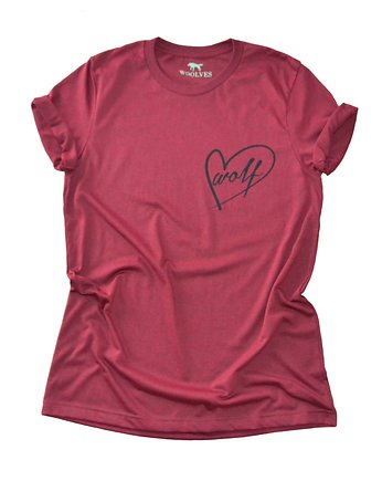 Tshirt unisex WOLF burgund, Woolves