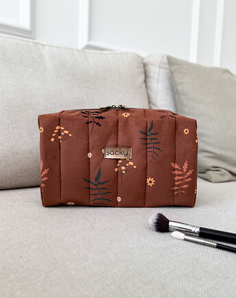 Kosmetyczka pikowana bursztyn, sacky bag