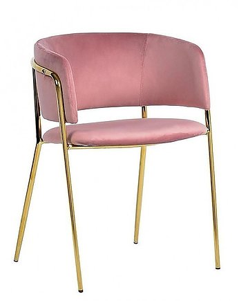 Krzesło Welurowe Aksamitne Trapani Różowe, MIA home