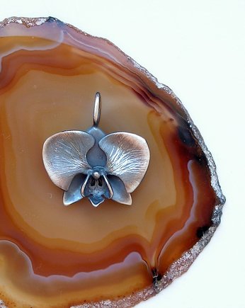 Czarna orchidea - mały wisiorek, VENUS GALERIA