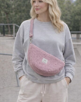 Banana sztruksowa torebko nerka Wrzosowa, sabi tatka