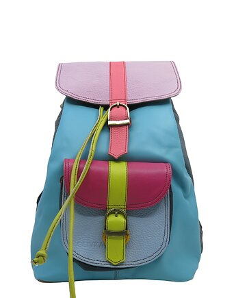 Plecak damski kolorowy skórzany regulowane szelki pojemny OLIVKA, Olivka Warsaw