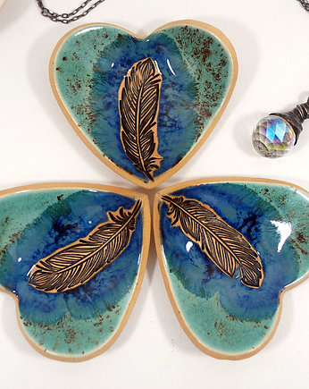 Ceramiczna podstawka na biżuterię - laguna, 10FingersArt