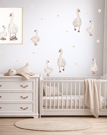 Naklejki ścienne Gąski i stokrotki , Mała Pracownia DK