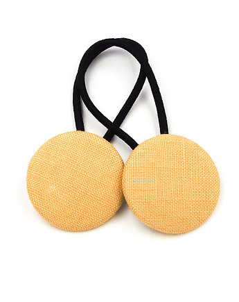 Gumki do włosów Linen miodowo żółte, Momilio