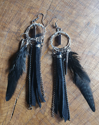 Wiedźmińskie kolczyki z hematytem, martuch