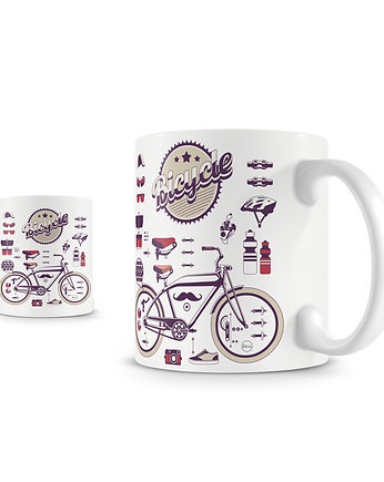 Kubek 330 ml, rowerowa pasja, studioixi