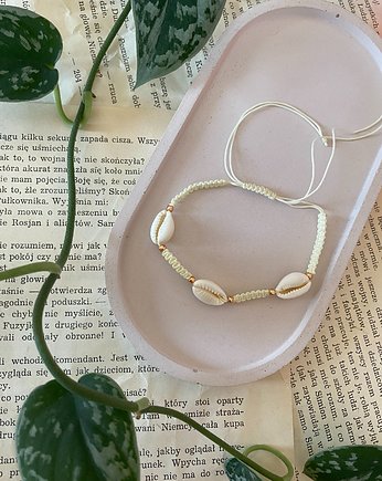 Bransoletka pleciona muszle, Panji Handmade