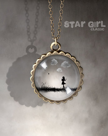 Star Girl Classic Obłoki, romantyczny medalik, Ewa Saj Fotografie