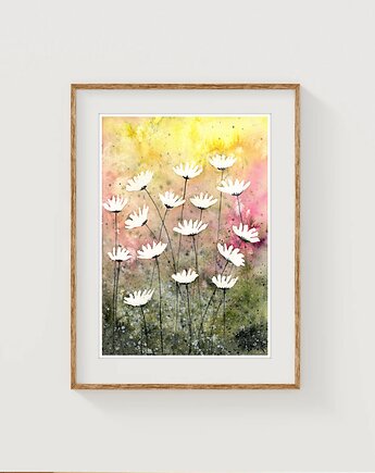 Oryginalna akwarela. Łąka A4, Malgorzata Domanska