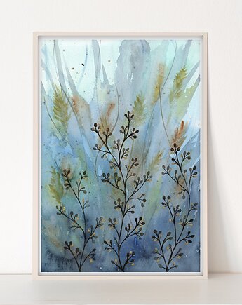 Oryginalna akwarela. Łąka A4, Malgorzata Domanska