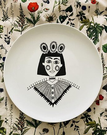 Patera ręcznie malowana Raszpelka 27,5cm, Rzecz Pospolita Sztuka Użytkowa