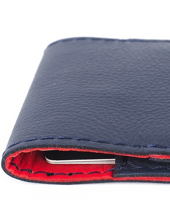 Cardholder / wizytownik granatowo-czerwony, kagenbags