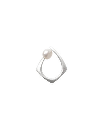PEARL ring / satin silver with white pearl, ZAMIŁOWANIA - wymarzony prezent