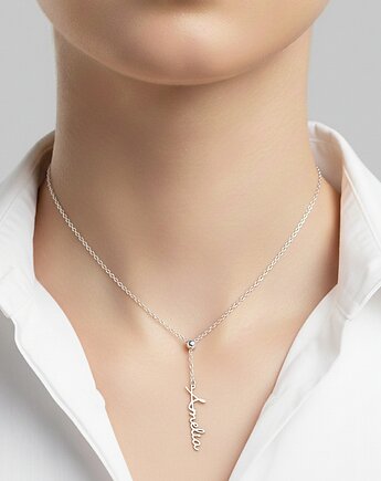 Naszyjniki krawatka z Imieniem dowolny napis imię, ZaNa Design