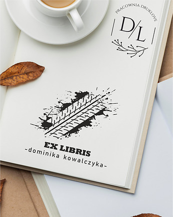Stempel Ex Libris Exlibris personalizowany Nożycz, DrukLove