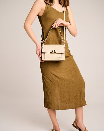 Torebka ze skóry na ramię - beżowa (6421), BOSCCOLO