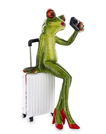 Figurka - żabka 17x8,8x7,5 cm FROGG turystka, MIA home