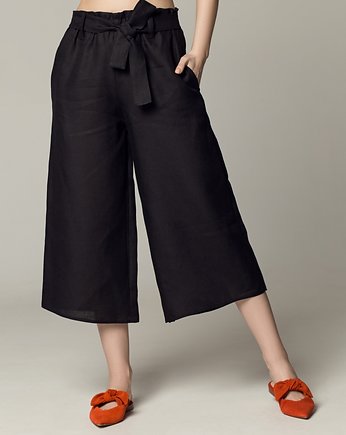 Lniane spodnie Hawana czarne, OSOBY - Prezent dla siostry