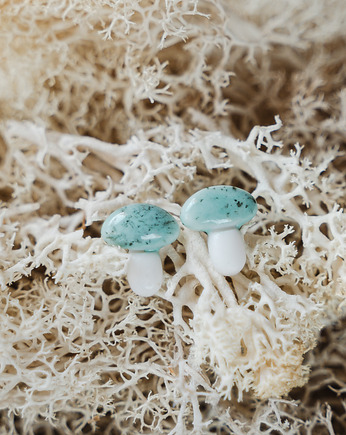 Kolczyki porcelanowe FUNGI, rękoczyny