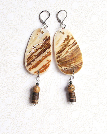 S A L E : UNIKATOWE kolczyki : muszla : muszla06, kaktusia