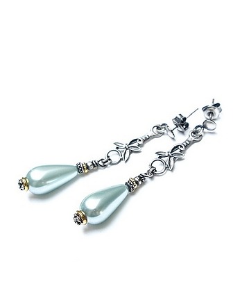 Kolczyki srebrne Mint pearls, OSOBY - Prezent dla mamy