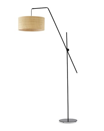 Rattanowa lampa stojąca z regulowanym ramieniem w stylu boho BILBAO BOHO, LYSNE