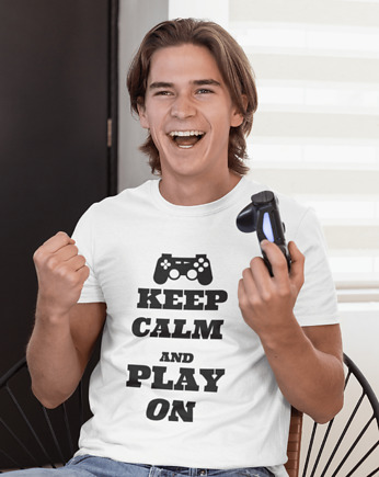 koszulka dla gracza keep calm and play on, EvienArt
