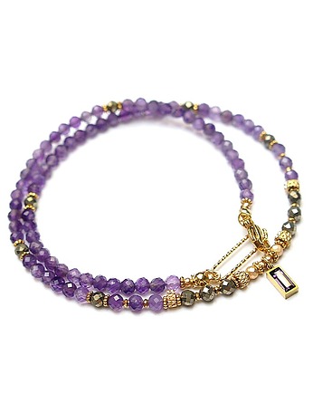 Ametysty vol. 16 /choker/ naszyjnik - Szlachetna kolekcja /13.10.25/, KiKa pracownia