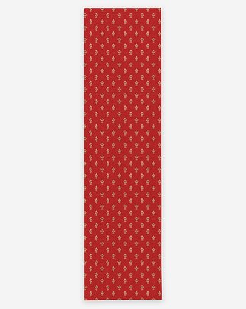 Czerwony bieżnik świąteczny - Elegancki wzór, ASARTEM