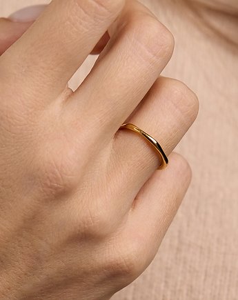 Złoty pierścionek "Bamboo"- srebro 925 pozłacane, Coccola JEWELLERY