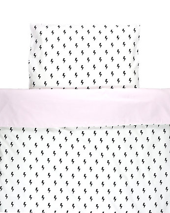 Pościel dziecięca SCANDI błyskawice i róż 90x120, Nukko Design