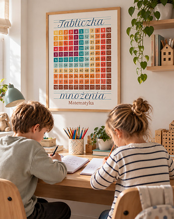 Plakat tabliczka mnożenia retro, Tableau Edition