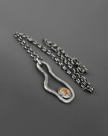 Naszyjnik z Jaspisem, srebro, Pastelove Jewelry