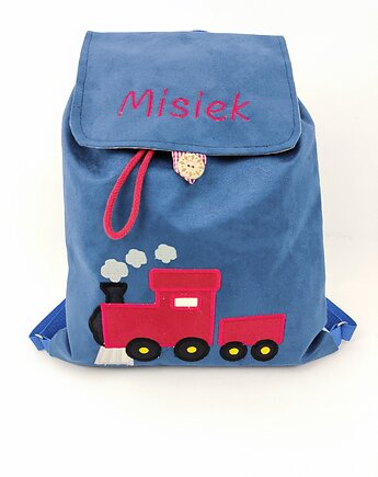 Personalizowany plecak przedszkolaka, plecak z lokomotywą, plecak z imieniem, Enitka Sweet Baby Room