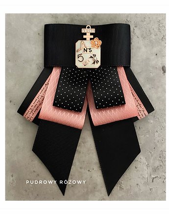 Brosza  Krawat z Francuskimi Perfumami NEW, Pudrowy Różowy