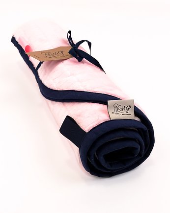 Kocyk FloppyLove Pink & Navy Blue Tags, Nessy Patchwork