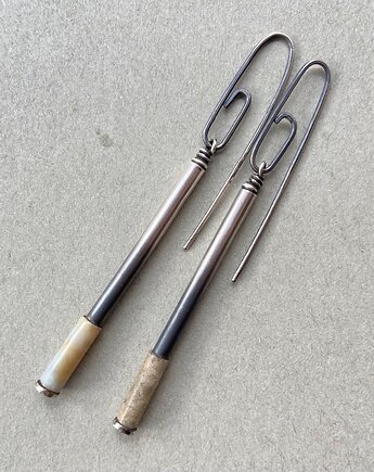 Kolczyki srebrne kolce nukki, inART