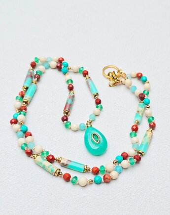 Supełkowany naszyjnik z Lazurową Kroplą, ILEA