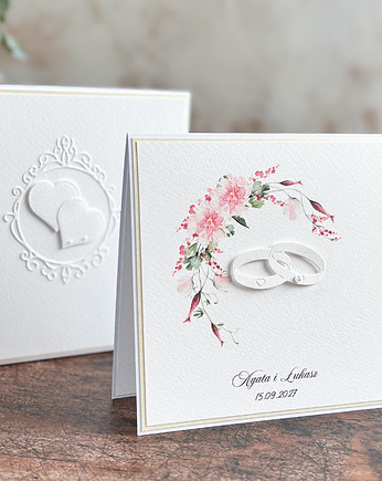 Elegancka pamiątka ślubna w pudełku z kopertą, WP 17A, Anna Art and Crafts