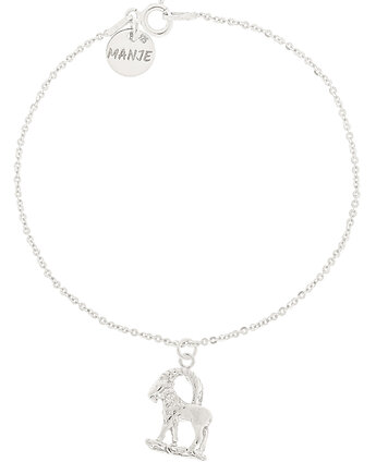 Srebrna bransoletka ze znakiem zodiaku Koziorożec, MANJE
