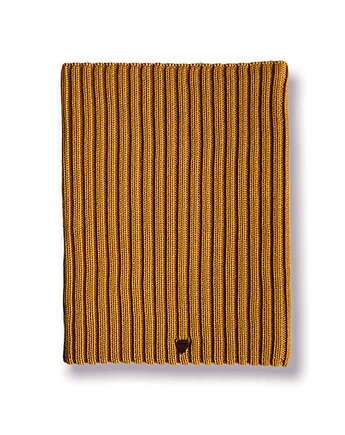 Komin merino w prążki Soft Snood - musztarda, YellowYarnyYak